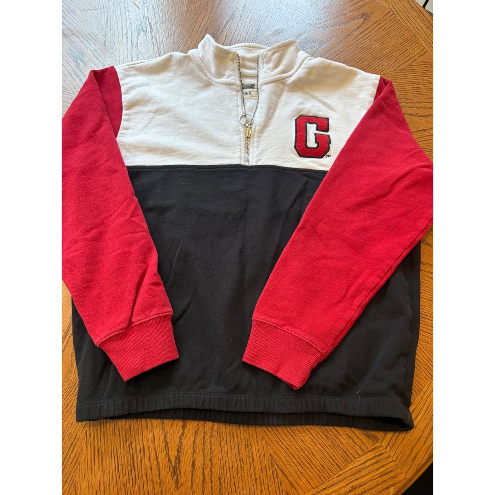 Tailgate Women's Colorblock Quarter Zip UGA Sweatshirt Pullover Medium